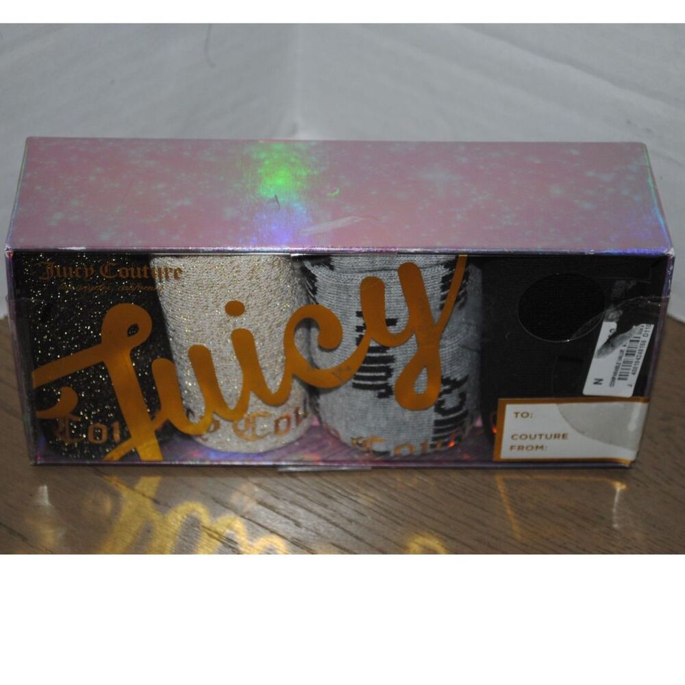 Juicy Couture 4- pack sock gift set New